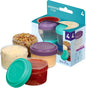 Sistema 4-Piece Salad Dressing and Condiment Containers with Lids for Lunch