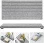 Razborci 2PCS Instant Dry Diatomite Stone Counter Makeup Tray Organizer, Fast Drying Caddy Kitchen Sponge Holder Mat, Bathroom Vanity Toothbrush Bottle Dispenser Soap Dish Rack, Light Gray, 8"x 3.8"