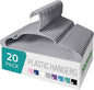 NEATERIZE Clothes Hangers Plastic 20 Pack for Adults - Plastic Hangers, The Perfect Coat Hanger and Space Saving Clothes Hangers for Closet, Percheros Ganchos para Colgar Ropa Hangars - Blue Hangers