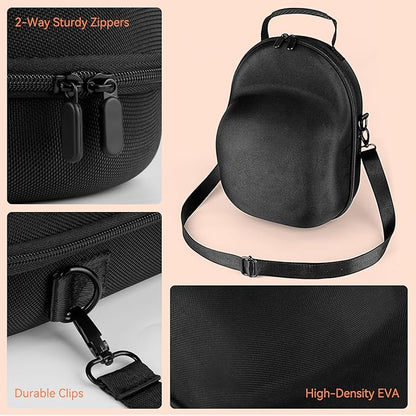 Travel Hat Case for Baseball Caps, Hardshell Hat Case with Carrying Handle and Adjustable Shoulder Strap, Baseball Cap Hat Holder for 6 Hat Capacity,Travel Accessories for Men with Gifted Box