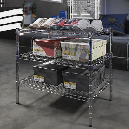 21" Deep x 30" Wide x 27" Height Wire Shelving Kit | 3-Tier | NSF Commercial Storage Rack Unit