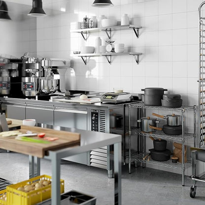 14" Deep x 30" Wide x 34" Height Wire Shelving Kit | 3-Tier | NSF Commercial Storage Rack Unit