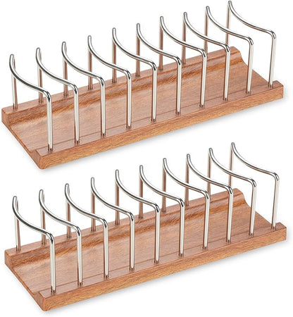 Hat Organizer for Baseball Caps - 14 Caps Organizer , Anti-Tip Stainless Steel Hat Rack & Display Stand, No Installation Required Hat Storage for Closet, Bedroom, Vanity (Stainless Steel，2 pack)