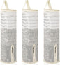 Hanging Sock Storage Bag,Wall Mount Multifunctional Bag,Sock Underwear Organizer,Hanging Closet Organizer,Saver Kitchen Storage Holder for Storing Socks Ties Plastic Bag 3PCS (Beige)