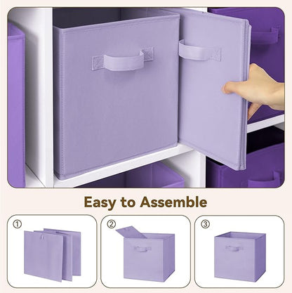GRANNY SAYS Cube Storage Bins, 13 Inch Cube Storage Organizer, Fabric Storage Bins, Storage Cubes for Shelves, Closet, Purple Gradient, 6-Pack