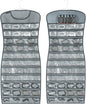 Hanging Jewelry Organizer Dual Sided 84 Clear Pockets and 6 Hook Loops Storage for Holding Jewelries Hair Accessories Dress Shaped Earring Holder (84 Pockets and 6 Hook Loops -Grey)