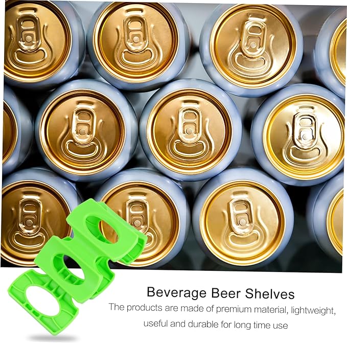 Garneck 2pcs Silicone Beverage Storage Shelf Mats Beer Bottle Racks for Fridge Easy to Clean Lightweight Design Green