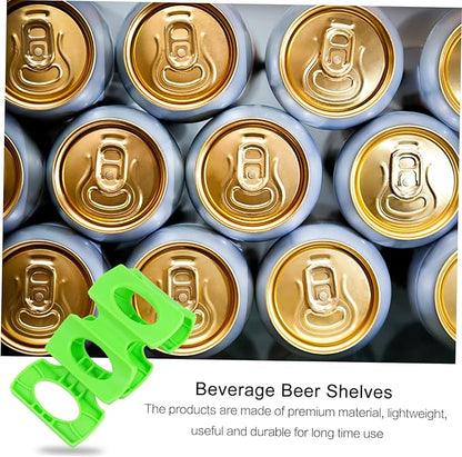 Garneck 2pcs Silicone Beverage Storage Shelf Mats Beer Bottle Racks for Fridge Easy to Clean Lightweight Design Green