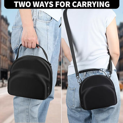 GERMUN Hard baseball hat case, Hat Carrier Travel Case with Adjustable Shoulder Strap, Hat cap case for 3 Baseball Caps - Perfect for Traveling & At-Home Storage (Black)