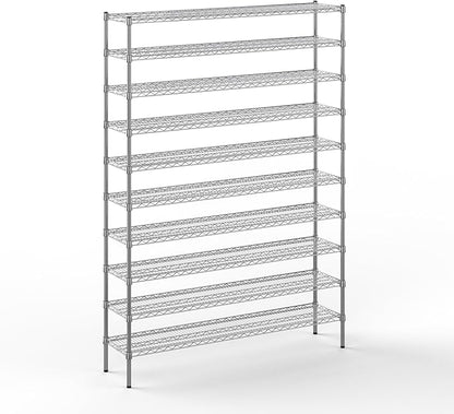 14" Deep x 60" Wide x 86" Height Wire Shelving Kit | 10-Tier | NSF Commercial Storage Rack Unit