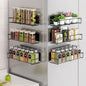 Mystozer 6 Pack Magnetic Spice Rack Organizer, Space Saver for Refrigerator and Whiteboard, Metal Fridge Shelf for Kitchen and Classroom Refrigerator Organizers and Storage Spice Rack Shelf (Black)