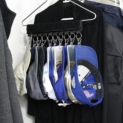 LAMINET Hanger Hat Rack Organizer Hats, Purses, and other items for up to 10 items Easy Assembly Fits any Standard Hanger