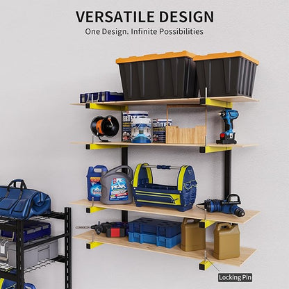 Lumber Storage Rack, Upgrade Cantilever Folding Lumber Rack Wall Mount, Metal 8 Tier 32 Inch Plywood Scrap Wood Storage Rack
