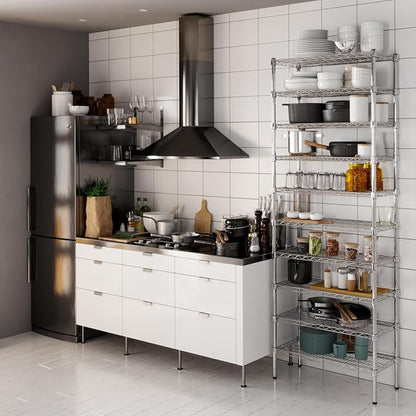 14" Deep x 30" Wide x 86" Height Wire Shelving Kit | 10-Tier | NSF Commercial Storage Rack Unit