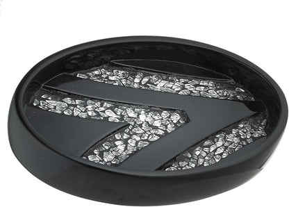 Zahari Home Sinatra Soap Dish Unique Design Stylish Bling Glass Mosaic Décor Soap Bar Holder, Black