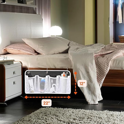RV Shoe Storage for Bedside - 4 Pocket Wall Mounted Entryway Shoes Rack, Bed Hanging Pocket Organizer, Bedside Caddy Storage Organizer for Headboards Bunk Beds Dorm Rooms,RV & Camper Essentials