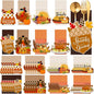 Qeeenar 48 Pcs Thanksgiving Cutlery Holder Fall Cutlery Wraps Bag Silverware Bags Turkey Utensil Silverware Holder Cutlery Pouch Holder for Table Decoration Autumn Harvest Party Supplies, 8 Styles