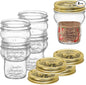 Bormioli Rocco Quattro Stagioni Stacking Jar (Set of 4) - 9.25 Oz Glass Jar - Nestable & Stackable, Wide‑Mouth for Canning, Serving & Storing - Dishwasher & Freezer‑Safe Glass Container, Made in Italy