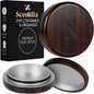 Luxury Real Teak Wood & Metal Pouch Container - Premium Pouch Can & Holder - EDC Storage Tin - Odor & Moisture Proof - with Beautiful Gift Box & Velvet Bag