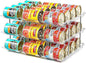 Amllas Can Organizer for Pantry, Stacking Can Storage Organizer Pantry, Automatic Rolling Can Rack for Fridge, 3Tire 3 Columns Can Holder for 36 Cans, Canned Goods Organizer