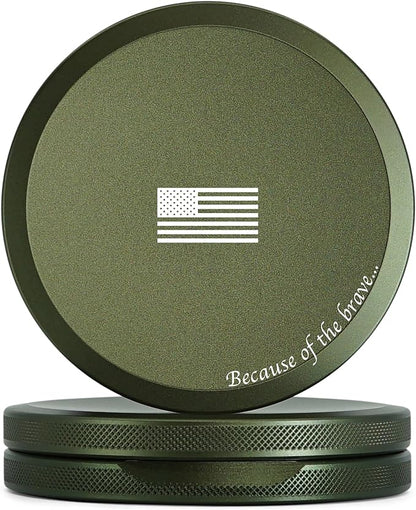 Metal Pouch Can | Slim Aluminum Container for Pouches | Airtight O-Ring Moisture & Odor Proof EDC Pocket Tin | Insignia Edition (Slim, Forest Green)