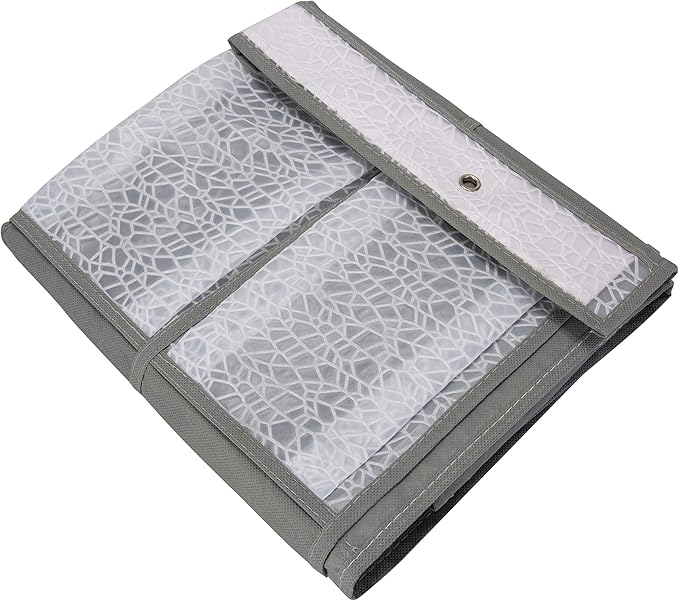 Simplify Embossed Nest Foldable 20 Door Hanging Shoe Organizer, Closet Storage, Large Pockets, White
