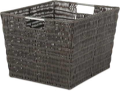Whitmor Rattique Storage Tote Basket - Espresso
