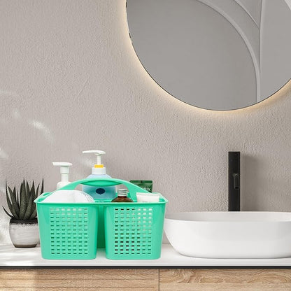 Tiawudi Portable Shower Caddy, Caddy Organizer with Handle, Plastic Shower Basket Hold Soap, Shampoo, Hair Supplies and Beauty Products, Cleaning Supplies Organizer for Home, Dorm, Shelf and Cabinet
