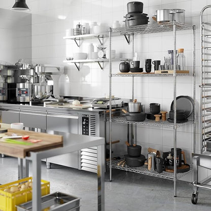 21" Deep x 36" Wide x 74" Height Wire Shelving Kit | 4-Tier | NSF Commercial Storage Rack Unit