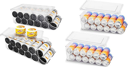 SCAVATA 2 Pack Skinny Can Organizer & 2 Pack Tall Cans of 16oz & 17oz Organizer