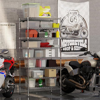 21" Deep x 36" Wide x 74" Height Wire Shelving Kit | 8-Tier | NSF Commercial Storage Rack Unit