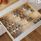 8-Pack Spice Drawer Organizer, Expandable Acrylic Seasoning Rack (13" to 26") with Anti-Slip Mat, Kitchen Spice Rack Holds up to 56 Jars (Jars Not Included)