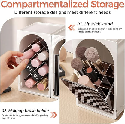 Modular Makeup Organizer, Clear Acrylic Cosmetic Storage Box with Drawer, Vanity Countertop Organizer for Makeup, Skincare and Beauty Accessories – Multiple Styles
