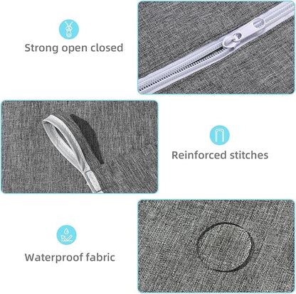KEEPJOY Hanging Laundry Hamper Bag with 2 Different Types of Hooks, Size 20 x 30 Inch Door Laundry Hamper Storage Bag for Dirty Clothes, Blankets, and Toys (Grey, 1-Pack)