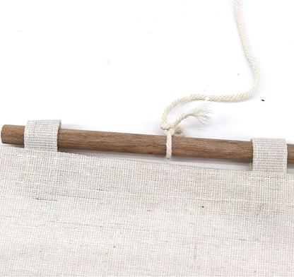 Leadigol 2pcs Wall Hanging Storage Bag, Over The Door Wall Organizer, 3 Pockets Linen Cotton Fabric