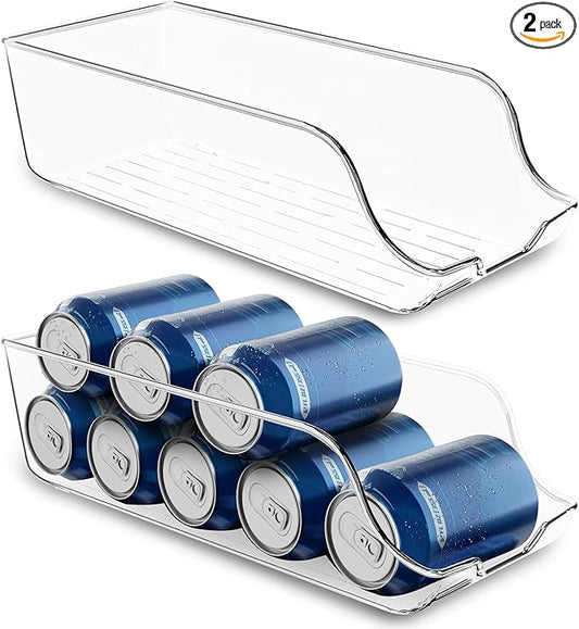 Utopia Kitchen Soda Can Organizer and Dispenser for Refrigerator/Pantry - Durable Can Storage Organizer Fridge & Kitchen Organization - (Clear, Set of 2)