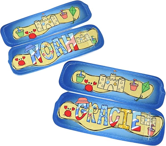 Custom Popsicle Sleeve for Kids – Personalized Ice Pop Cover – Reusable Summer Holder – Beach Essentials – Sandcastle Crab Design – Outdoor Party Accessory