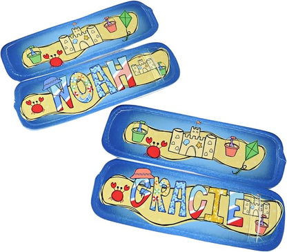Custom Popsicle Sleeve for Kids – Personalized Ice Pop Cover – Reusable Summer Holder – Beach Essentials – Sandcastle Crab Design – Outdoor Party Accessory