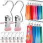 30 Pack Pants Hangers with Clip, Legging Organizer for Closet, Yoga Pants Hangers, Space Saving Hanging Closet Organizer and Storage for Socks, Panties, Underwear, Pants and Jeans (Pink)
