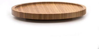 RSVP International Tool Crock Turntable Lazy Susan, Bamboo, 8.25" | Handy in Cabinets or on Counters | Rotating Base with Sturdy Lip | Organize Spices & Small Bottles