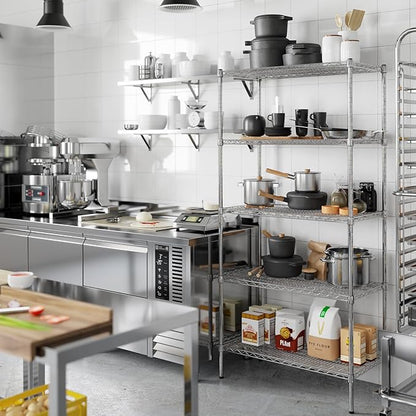 18" Deep x 36" Wide x 74" Height Wire Shelving Kit | 5-Tier | NSF Commercial Storage Rack Unit
