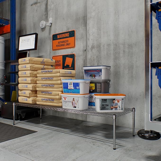 24" Deep x 72" Wide x 14" Height Wire Shelving Kit | 1-Tier | NSF Commercial Storage Rack Unit