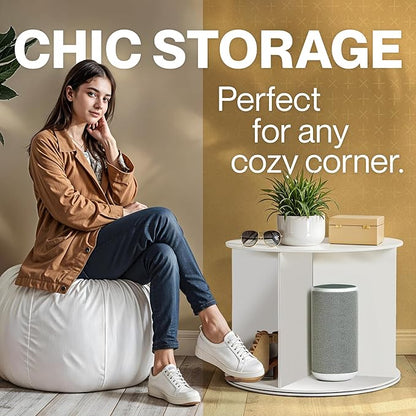 LOFT + IVY 7 Tier Rotating Shoe Rack Tower – 360° Spinning Storage Organizer, Modern Round Shoe Carousel for Closet, Entryway, Bedroom – Space Saving Rotating Lazy Susan Storage Tower