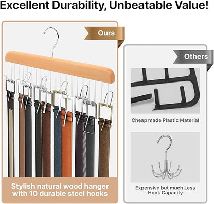 Umo Lorenzo Belt Hanger for Closet - Accessories Organizer Rack for Belts, Ties, and Scarves
