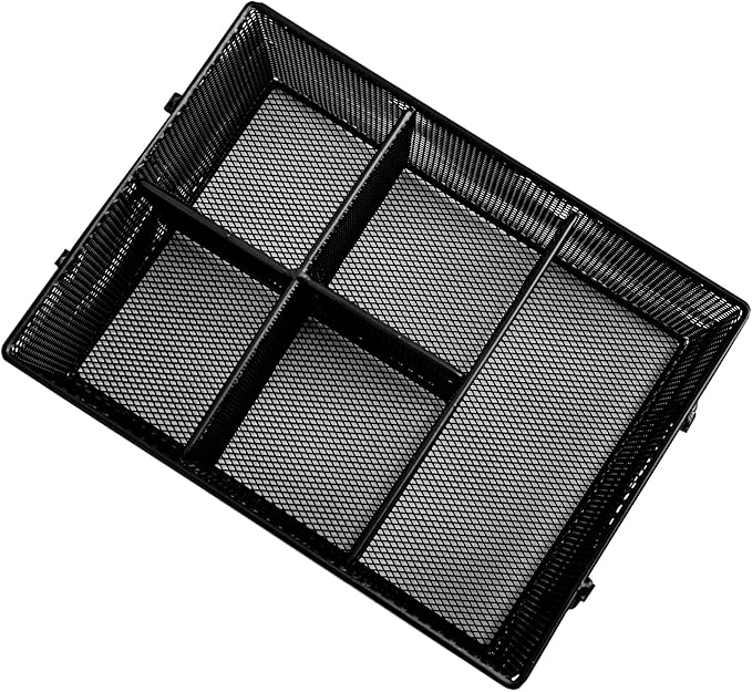 Utensil Holder for Party Hosting Essentials 4 Silverware Carrier Slots, 1 Small Paper Plate Holder, 2 Side Handles – Condiment, Grill Flatware Caddy Outdoor Cutlery Caddy (Black)