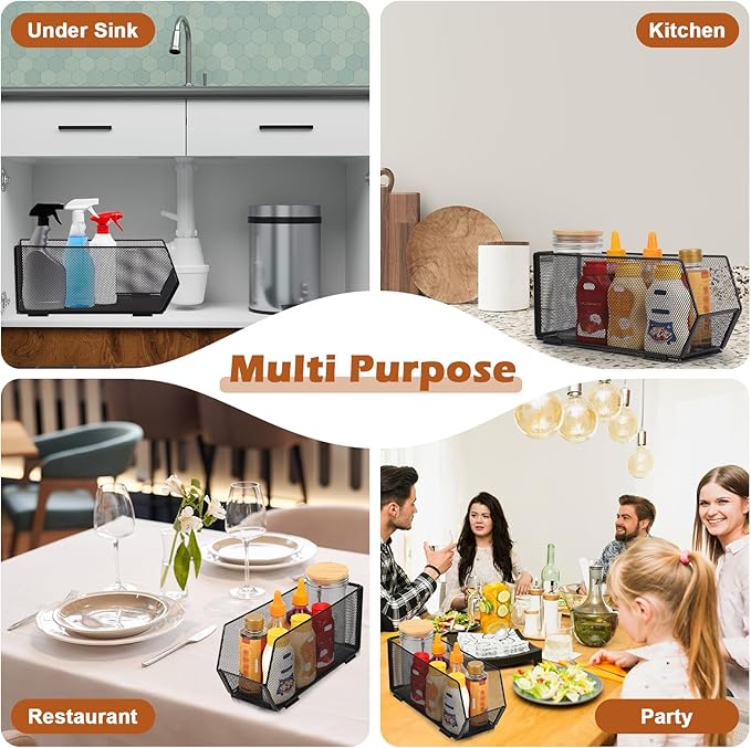 2 Pack Tall Narrow Pantry Storage Bin Metal Narrow Organizer Bins Black Pantry Organizers and Storage Bins Fold Tall Narrow Kitchen Storage Bins 13.4x4.3x6 Tall Narrow Kitchen Organizer for Cabinet