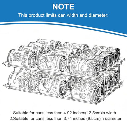 cjc Can Organizer for Pantry - 3 Sets 5 Tiers Pet Cans Organizer, Automatic Scrolling Can Holders for Effortless Pantry Storage-Holds 60 Cans/Clear