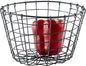 G.E.T. Round Heavy-Duty Iron Wire Utility Storage Basket for Pantry, Storage and More, 8" x 5"