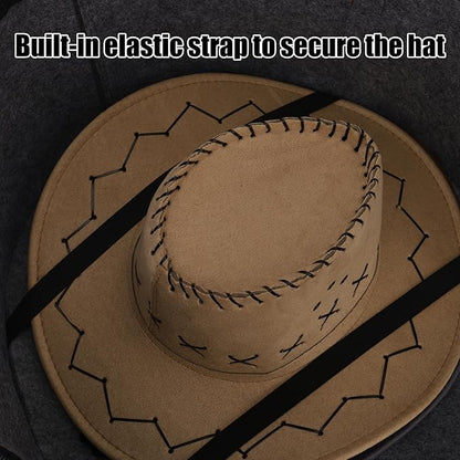 Veki Hat Organizer, Hat Box for Women Storage, Large Clear Felt Hats Box, Wide Brim Cowboy Hats Storage Boxes for Men, Round Brim Cap Boxes With Dustproof Lid for Travel and Wardrobe (Grey)