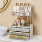 Anylady Bathroom Organizers and Storage, Makeup Organizer (Sturdy Durable Attractive), Ideal for Vanity, Countertop, Counter, Perfume, Skincare, Cabinet, Cosmetic, Dresser Organizer (White)
